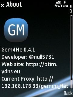Screenschot from Nokia E5
